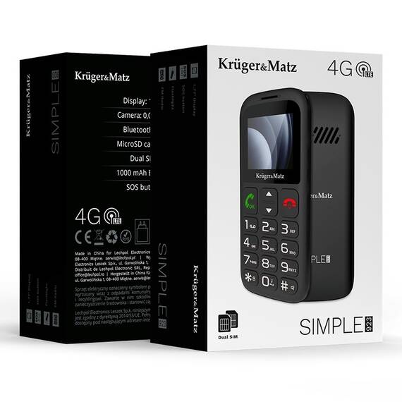 TELEFON GSM SENIORI BUTON SOS KRUGER&MATZ - 3- Roveli