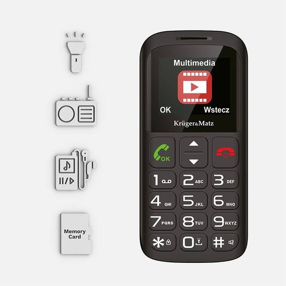 TELEFON GSM SENIORI BUTON SOS KRUGER&MATZ - 12- Roveli