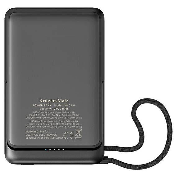 POWER BANK 10000 MAH LI-POL QC PD CERTIFIED CCC ASIA KM - 7- Roveli