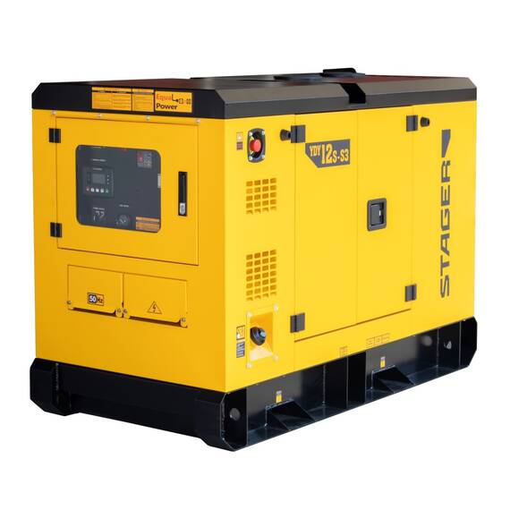 Stager YDY12S-S3 Generator insonorizat dual 12kVA, 16A, 1500rpm, trifazat, diesel - 2- Roveli