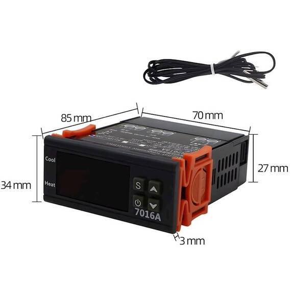 TERMOSTAT 230V WH7016A - 4- Roveli