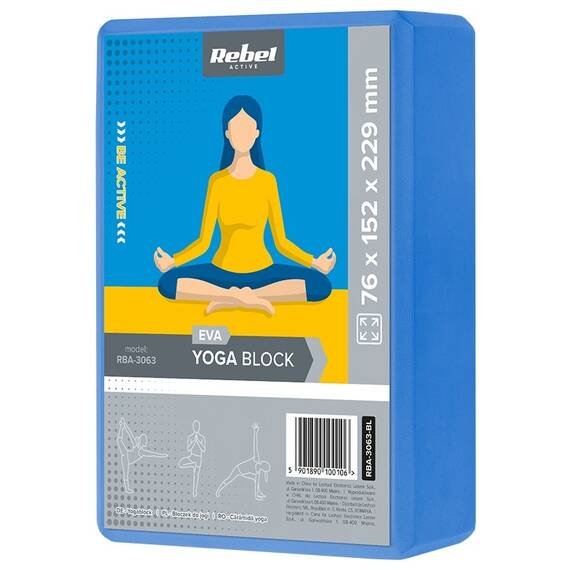 CUB YOGA SPUMA EVA 120G ALBASTRU REBEL ACTIVE - 5- Roveli