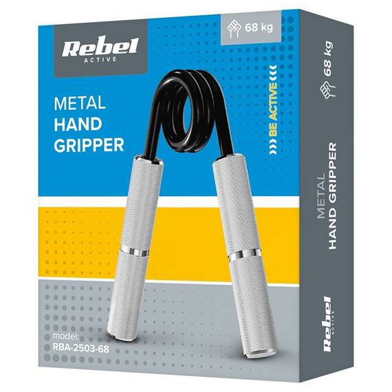 EXTENSOR METALIC HAND GRIPPER 68KG REBEL ACTIVE - 6- Roveli