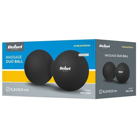 MINGE DUOBALL MASAJ SILICON 6.25 CM REBEL ACTIVE - 4- Roveli
