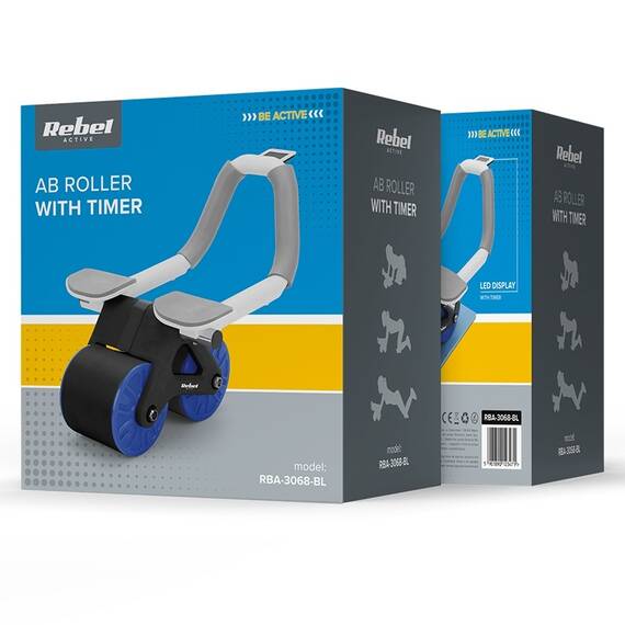 ROATA ABDOMINALA CRONOMETRU AB WHEEL ALBASTRU REBEL ACT - 7- Roveli