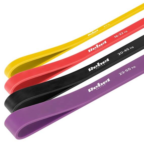 SET 4 BENZI ELASTICE LATEX POWER BAND 4-32KG REBELACTIV - 3- Roveli