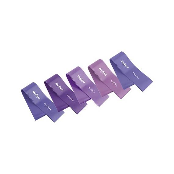 SET 5 BENZI ELASTICE LATEX MINI BAND 2-18KG REBEL ACTIV - - Roveli