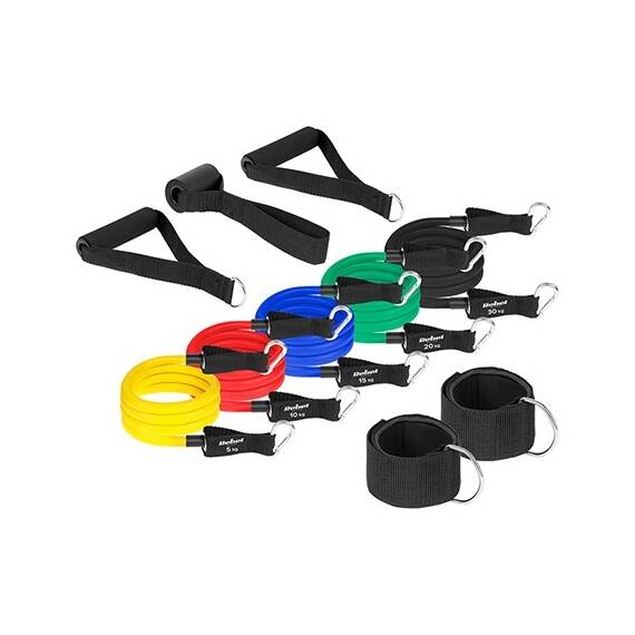 SET 5 BENZI REZISTENTA POWER TUBE 5-30KG REBEL ACTIVE - - Roveli
