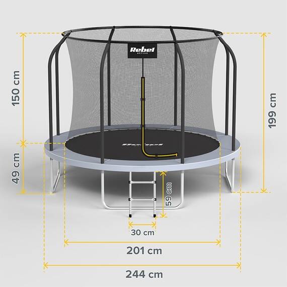TRAMBULINA 8FT 244CM REBEL ACTIVE - 6- Roveli
