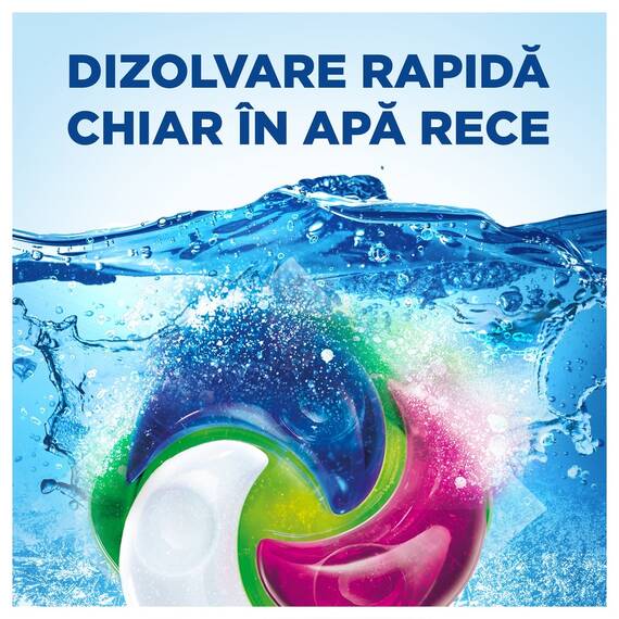 Detergent de rufe capsule Ariel Grandios Allin1 PODS Color, 40 spalari, 40 bucati, rufe colorate, putere dubla de curatare, 3 aditivi integrati pentru indepartare pete, mirosuri neplacute si stralucirea hainelor, dizolvare rapida in apa rece - 3- Roveli
