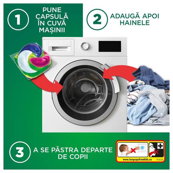 Detergent de rufe capsule Ariel Grandios Allin1 PODS Color, 40 spalari, 40 bucati, rufe colorate, putere dubla de curatare, 3 aditivi integrati pentru indepartare pete, mirosuri neplacute si stralucirea hainelor, dizolvare rapida in apa rece - 4- Roveli