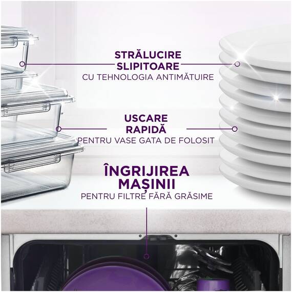 Detergent capsule pentru masina de spalat vase Fairy Platinum Plus 30 Minute Miracle Lemon, 45 bucati, 45 spalari, all in one, curatare in program scurt, 5 geluri, degresare superioara, stralucire, uscare rapida, ingrijirea filtrului, parfum de lamaie - 4- Roveli