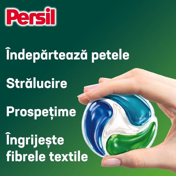 Detergent de rufe capsule Persil 4in1 Discs Universal Deep Clean, 44 spalari, 44 bucati, curatare in profunzime, indepartare puternica a petelor, stralucire, prospetime de lunga durata, eficient in apa rece de la 20°C, pentru masina de spalat automata - 4- Roveli