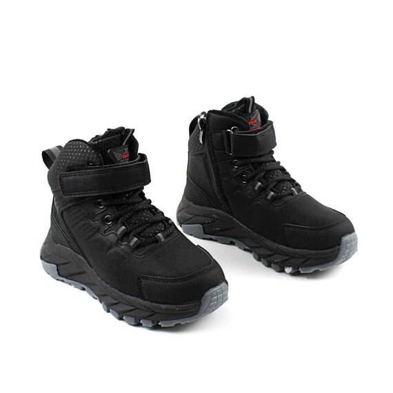 Ghete sport , imblanite , pentru copii , cu talpa groasa C40360-BLACK, Culoare (12): Negru, Marime (12): 32 - 2- Roveli