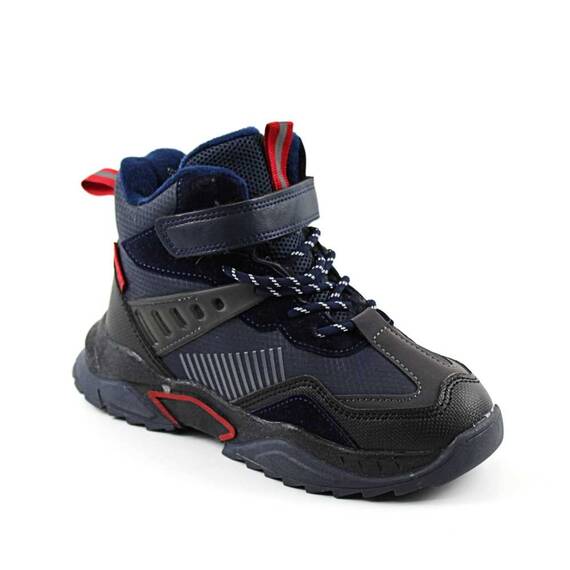 Ghete sport , imblanite , pentru copii , cu talpa groasa C40115-1-BLUE, Culoare (12): Bleumarin, Marime (12): 37 - - Roveli