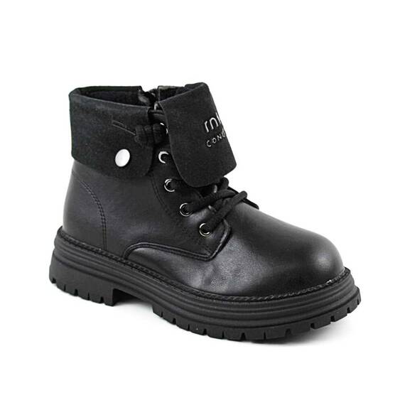 Bocanci copii , imblaniti , cu talpa groasa C31076-BLACK, Culoare (12): Negru, Marime (12): 33 - - Roveli