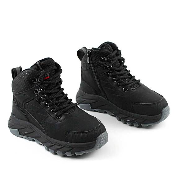 Ghete sport , imblanite , pentru copii , cu talpa groasa C40358-BLACK, Culoare (12): Negru, Marime (12): 36 - 2- Roveli