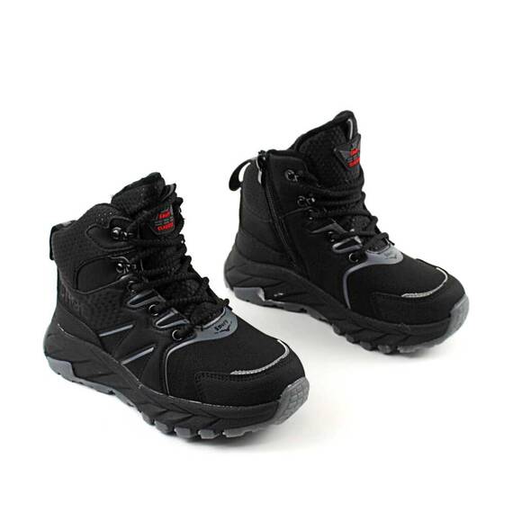 Ghete sport , imblanite , pentru copii , cu talpa groasa C40359-BLACK, Culoare (12): NEGRU/GRI, Marime (12): 33 - 2- Roveli