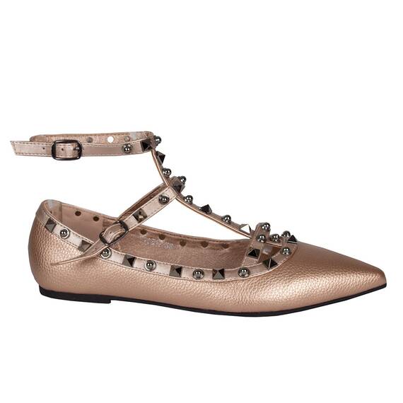 Balerini dama accesorizati bronz YT5512-C, Culoare (12): Bronz, Marime (12): 37 - 4- Roveli