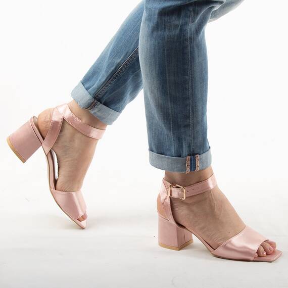 Sandale dama satinate HD-92-PINK, Culoare (12): Roz, Marime (12): 38 - 3- Roveli