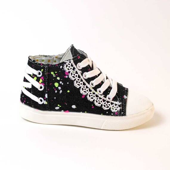 ​Tenisi de copii, colorati, comozi 86-6-BLACK, Culoare (12): Negru, Marime (12): 33+ - - Roveli