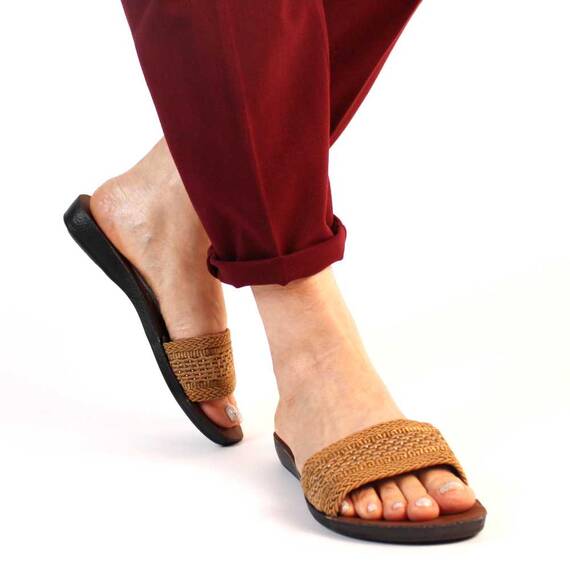 ​Papuci de dama, bej, cu talpa joasa PP53-BEIGE, Culoare (12): Bej, Marime (12): 38* - - Roveli