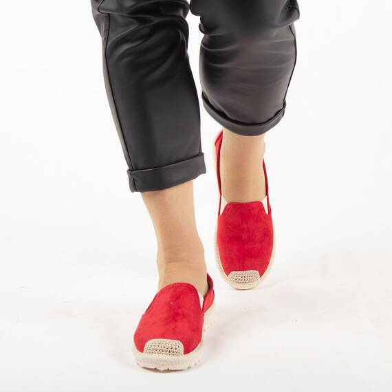 Espadrile rosii de dama 216ROSU, Culoare (12): Rosu, Marime (12): 39 - 2- Roveli