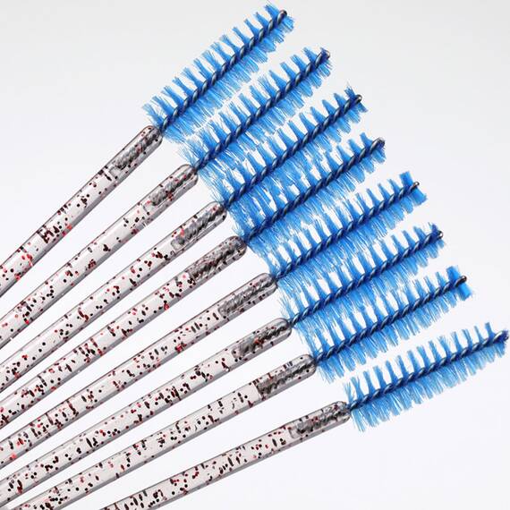 Periute Mascara cu sclipici pentru pieptanarea extensiilor de gene- 50 buc, Culoare (26): albastru - - Roveli