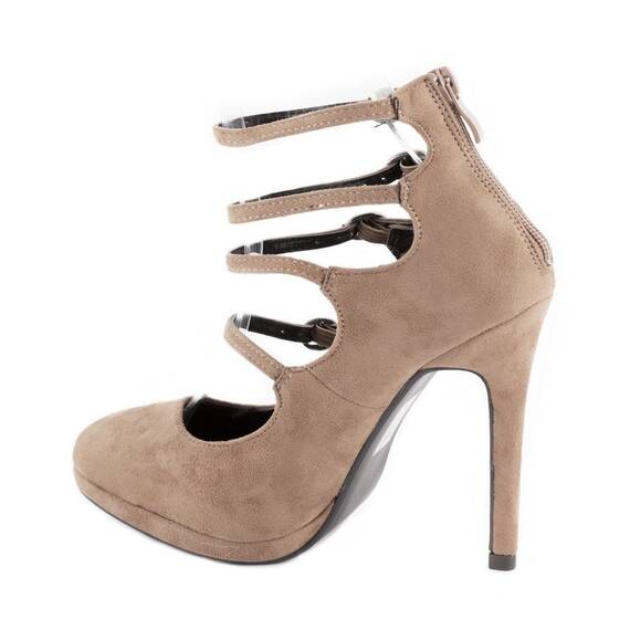 Pantofi dama cu toc si barete XQ98905-KAKI, Culoare (12): Kaki, Marime (12): 40 - 2- Roveli