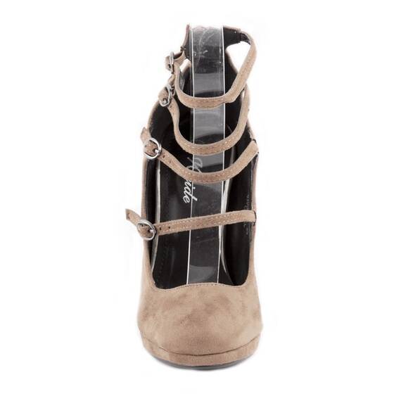 Pantofi dama cu toc si barete XQ98905-KAKI, Culoare (12): Kaki, Marime (12): 40 - 3- Roveli