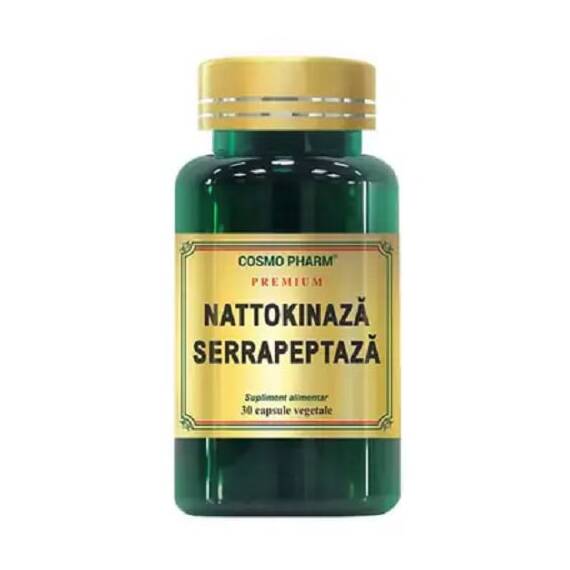 Nattokinaza Serrapeptaza 30 capsule CosmoPharm - - Roveli