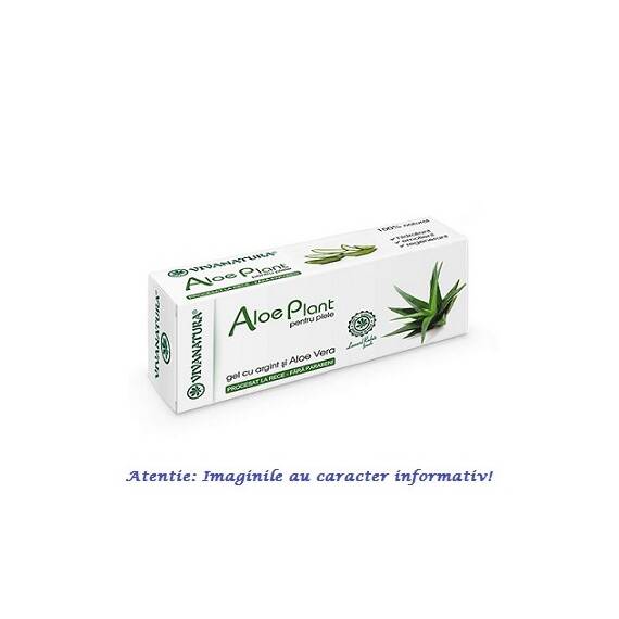 Aloe Plant Gel cu Argint si Aloe Vera 20 ml VivaNatura - - Roveli