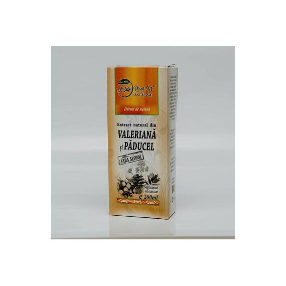 Extract Natural din Valeriana si Paducel Fara Alcool 200 ml Natura Plant IF - - Roveli