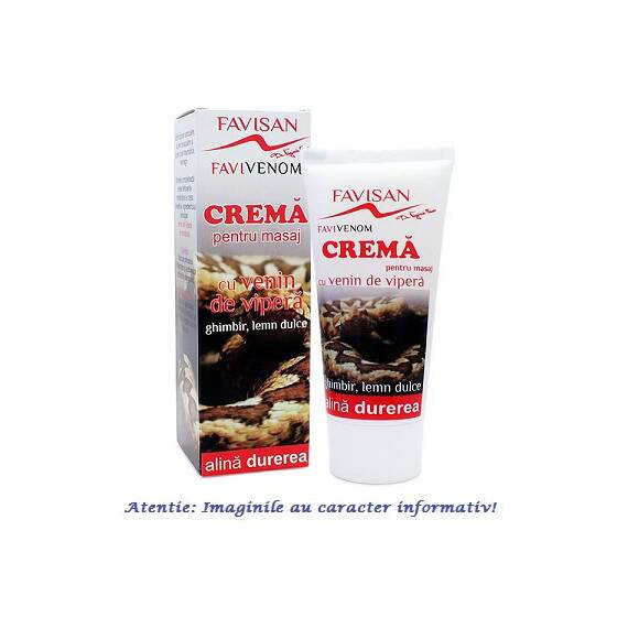 FaviVenom Crema pentru Masaj cu Venin de Vipera 50 ml Favisan - - Roveli