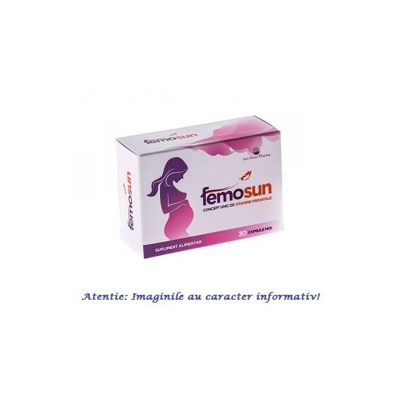 Femosun Vitamine Prenatale 30 capsule Sun Wave Pharma - - Roveli