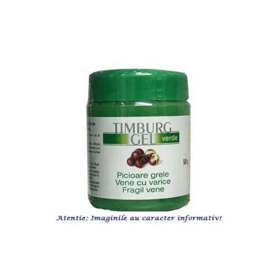 Gel Verde pentru Picioare Grele, Vene cu Varice 500 g Timburg Transrom - - Roveli