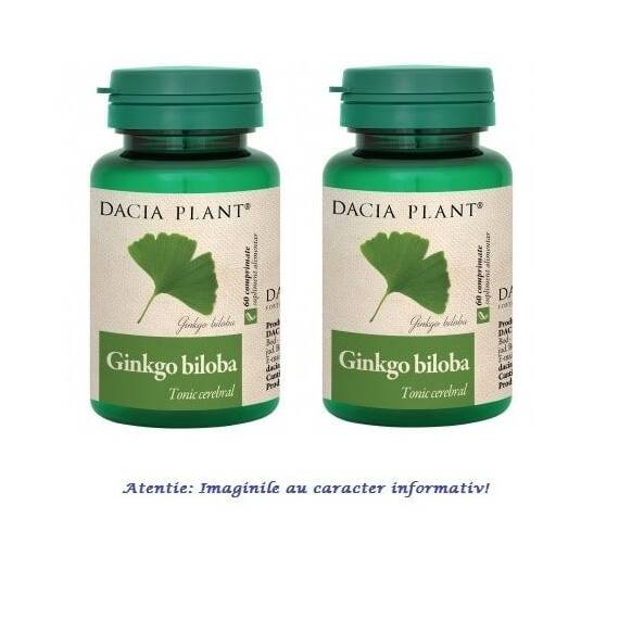 Ginkgo Biloba Pachet 2 cutii cu 60 comprimate  Dacia Plant - - Roveli
