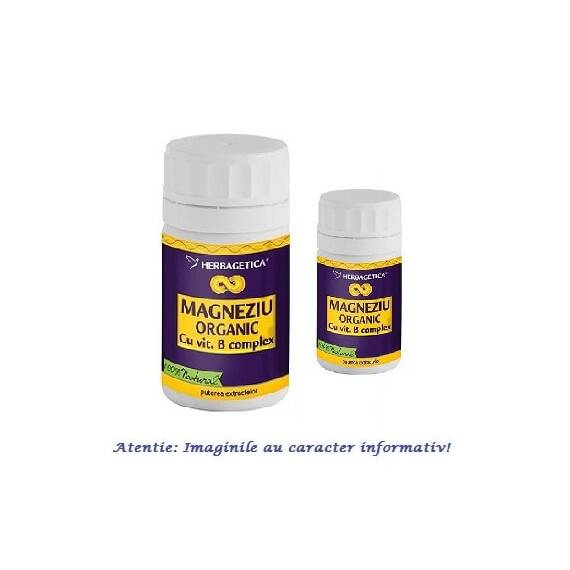 Magneziu Organic Pachet 60 capsule + 10 capsule Herbagetica - - Roveli