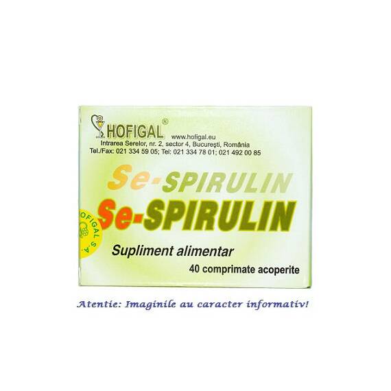 Se-Spirulin 40 comprimate Hofigal - - Roveli
