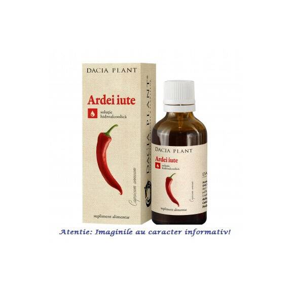 Tinctura de Ardei Iute 50 ml Dacia Plant - - Roveli
