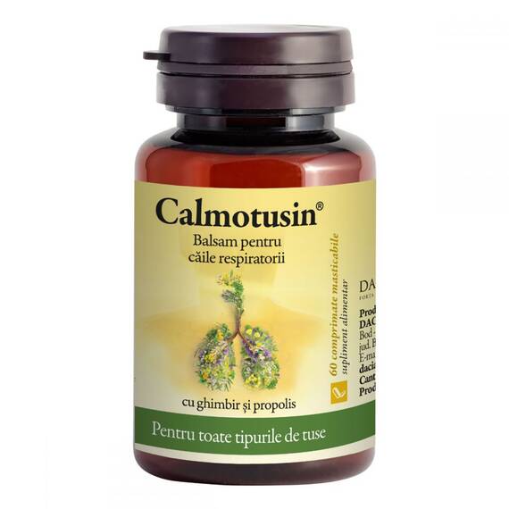 Calmotusin cu Ghimbir si Propolis 60 comprimate masticabile Dacia Plant - - Roveli