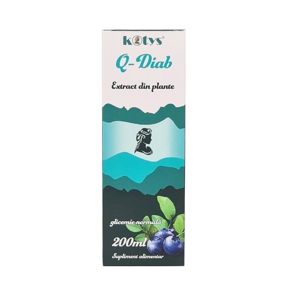 Q Diab Extract din Plante 200 ml Kotys - - Roveli
