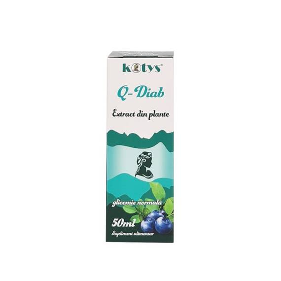 Q Diab Extract din Plante 50 ml Kotys - - Roveli