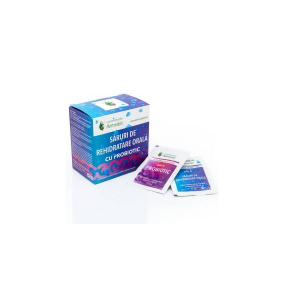 Saruri de Rehidratare Orala cu Probiotic 20 plicuri Laboratoarele Remedia - - Roveli