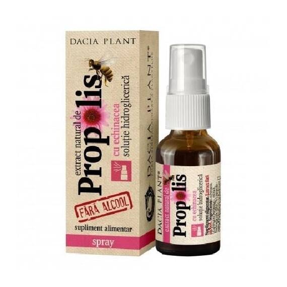 Spray Propolis cu Echinaceea Fara Alcool 20 ml Dacia Plant - - Roveli
