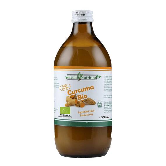 Suc de Curcuma Bio 100% Pur 500 ml Health Nutrition - - Roveli