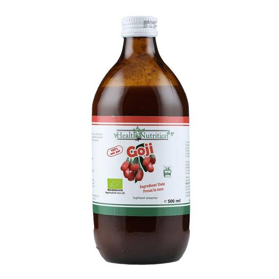 Suc de Goji Bio 100% Pur 500 ml Health Nutrition - - Roveli