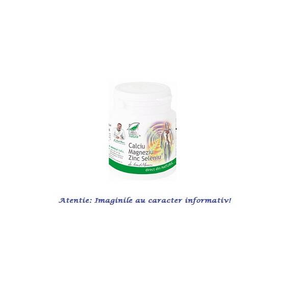 Calciu, Magneziu, Zinc și Seleniu 150 comprimate Pro Natura - - Roveli