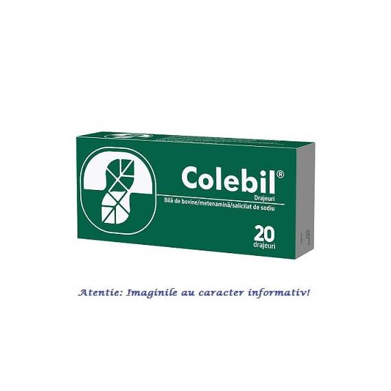 Colebil 20 drajeuri Biofarm - - Roveli