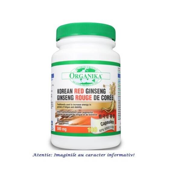 Ginseng Rosu Korean 100 capsule Organika - - Roveli